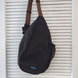 Like new KAVU Black Paxton Raven Bacl Sling Backpack
